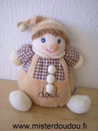 Doudou Clown Doudi Beige 