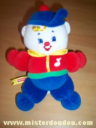 Doudou Clown Fisher-price Multicolore Musique quand on appuie sur le ventre