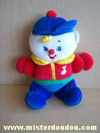 Doudou Clown Fisher-price Rouge bleu blanc 