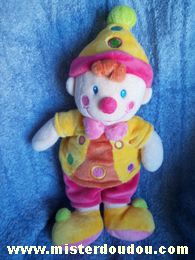 Doudou Clown Nicotoy Multicolore Sans étiquette, marque nicotoy?