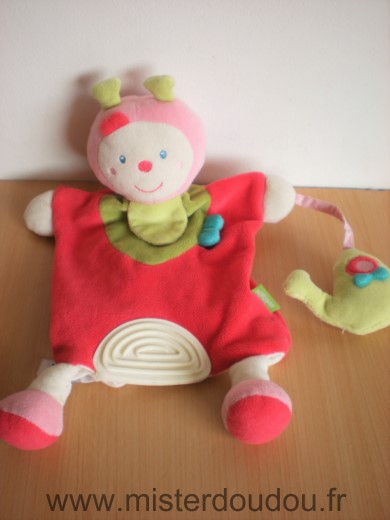 Doudou Coccinelle Baby baby Rouge vert arrosoir 