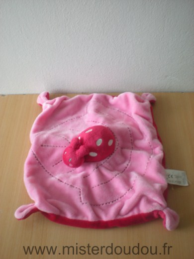 Doudou Coccinelle Kiabi baby Rose rouge 