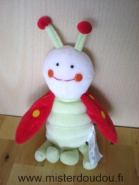 Doudou Coccinelle - Marque non connue - Vert rouge rose 