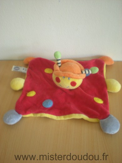Doudou Coccinelle Mgm Rouge jaune 