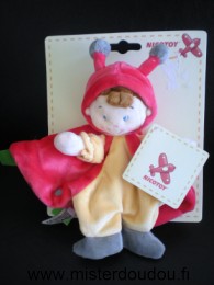 Doudou Coccinelle Nicotoy Bonhomme coccinelle rouge jaune 