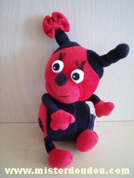 Doudou Coccinelle Nounours Rouge noir 