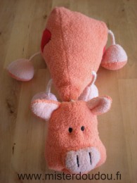 Doudou Cochon Cmp Rose coeur rouge 