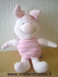 Doudou Cochon Disney Porcinet rose en velours et tissus 