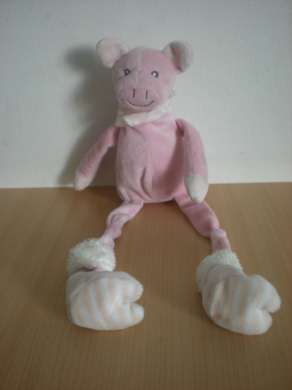 Doudou Cochon La compagnie des petits Rose 