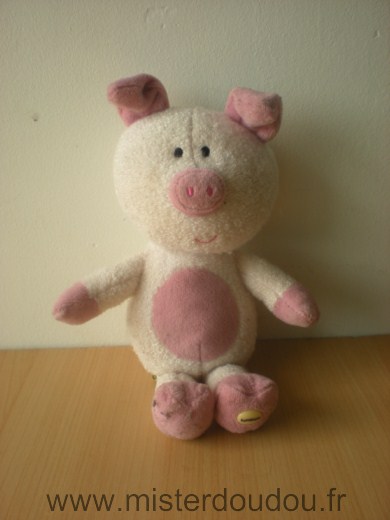 Doudou Cochon Luminou Rose 