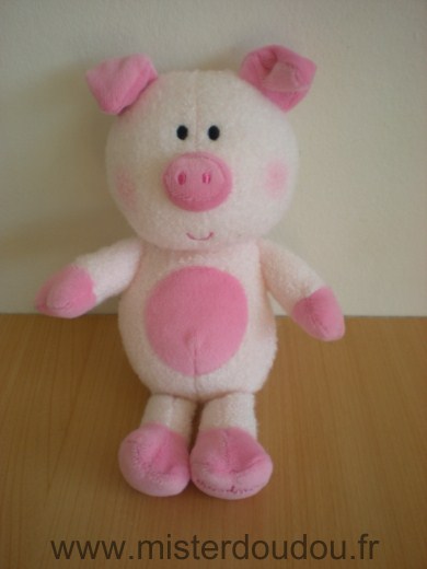 Doudou Cochon Luminou Rose 