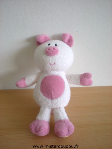 Doudou Cochon Luminou Rose 