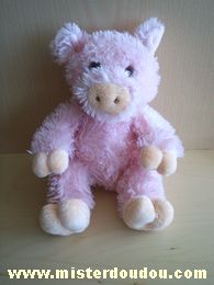 Doudou Cochon - Marque non connue - Rose Billes marrons pour les yeux