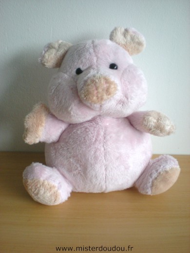 Doudou Cochon - Marque non connue - Rose beige 