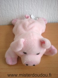 Doudou Cochon Plein nord Rose Billes marrons pour les yeux