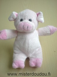 Doudou Cochon Siplec Rose Billes noires pour les yeux