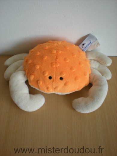 Doudou Crabe Marineland Orange beige 