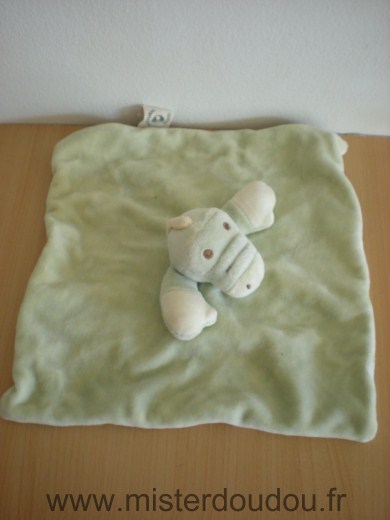 Doudou Crocodile My natural Vert blanc 