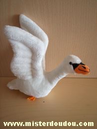 Doudou Cygne Leo Blanc 