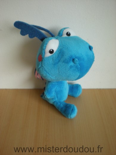 Doudou Dragon Disney Toufy bleu collier rouge docteur la peluche 