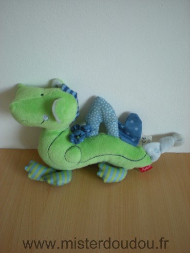 Doudou Dragon Sigikid Vert bleu 