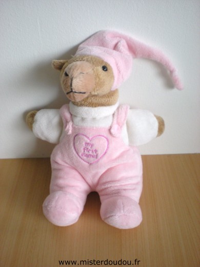 Doudou Dromadaire 0 Saloette rose coeur my first camel 