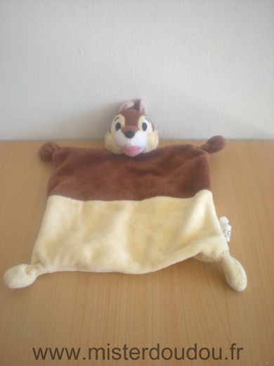 Doudou Ecureuil Disney Tic ou tac marron jaune 