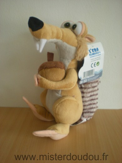 Doudou Ecureuil L age de glace Scrat marron avec noiette 