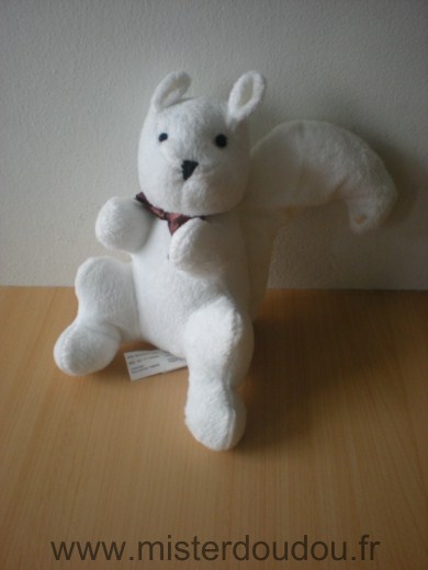 Doudou Ecureuil Lbvyr Blanc 