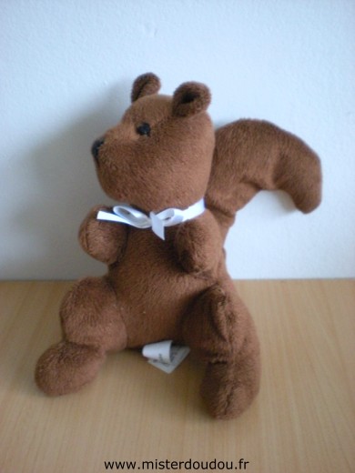 Doudou Ecureuil Lbvyr Marron 