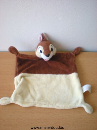 Doudou Ecureuil Nicotoy Tic ou tac disney marron jaune 