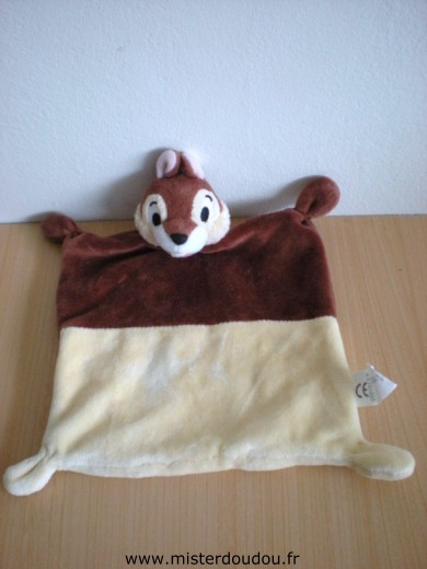 Doudou Ecureuil Nicotoy Tic ou tac, jaune marron 