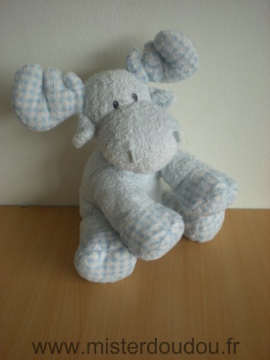 Doudou Elan Ty Bleu vichy bleu 