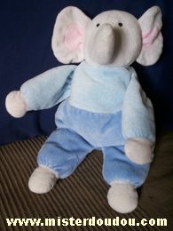 Doudou Eléphant 0 Bleu Manque étiquette