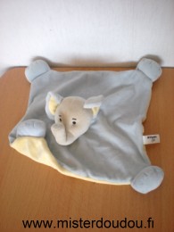 Doudou Eléphant Althans Bleu jaune 