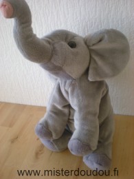 Doudou Eléphant Auchan Gris 