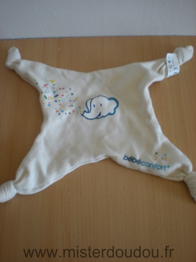 Doudou Eléphant Bébé confort Blanc elephant confetis 