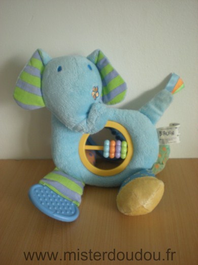 Doudou Eléphant Bruin Elephant bleu d eveil premier age 