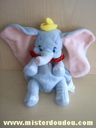 Doudou Eléphant Disney Gris rose col rouge Fermeture eclaire dans le dos avec une poche range pyjampa 
un petit accros dans le dos