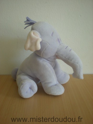 Doudou Eléphant Disney Lumpy mauve 