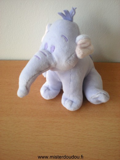 Doudou Eléphant Disney Lumpy mauve Petit modèle