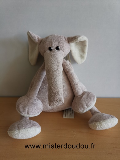 Doudou Eléphant Enesco Gris 