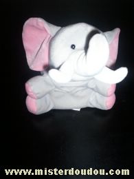 Doudou Eléphant Gipsy Gris / rose 