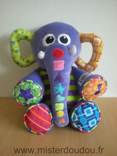 Doudou Eléphant Lamaze Eddie l elephant musical violet 