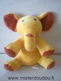 Doudou Eléphant Marese Jaune marron 