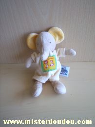 Doudou Eléphant Moulin roty Beige jaune Les loustics , petit modèle