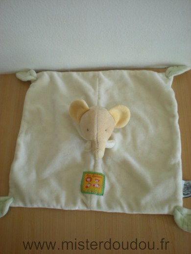 Doudou Eléphant Moulin roty Ecru beige les loustics 