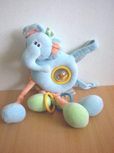 Doudou Eléphant Nattou Bleu 