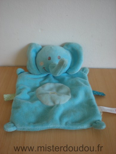 Doudou Eléphant Nicotoy Bleu 