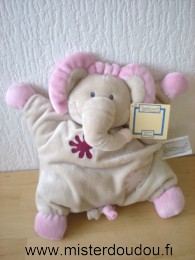 Doudou Eléphant Prémaman Beige rose 